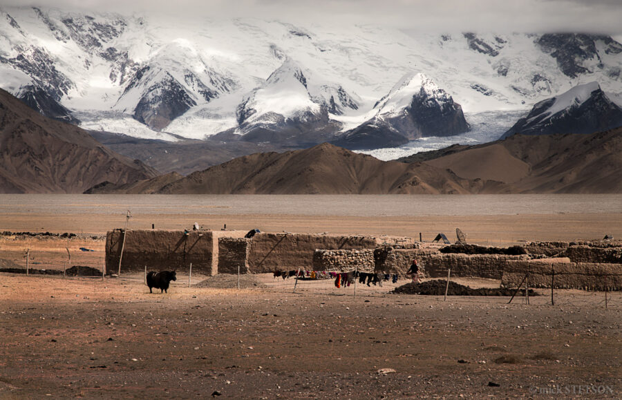 Uyghur dwelling on the Pamir Plateau.